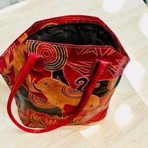 Colorful Elephant Print Tote Bag